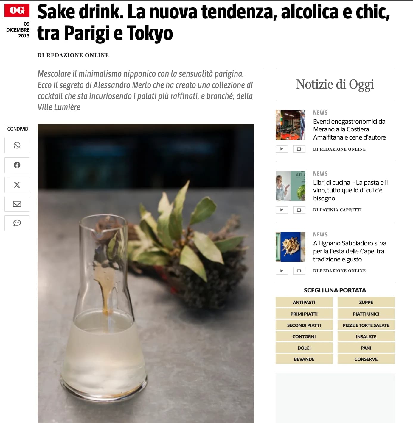 Sake drink noliane